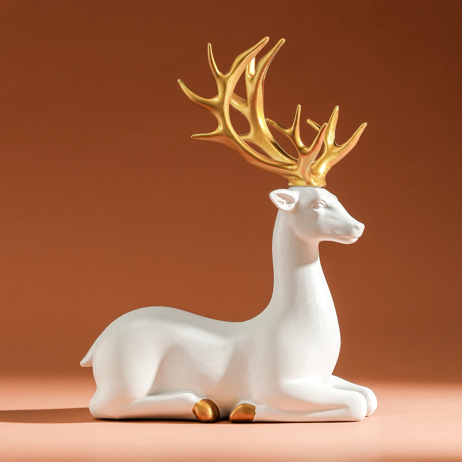 White Deer Figurines- Solid Synthetic Resin- Tabletop Ornament- Christmas Decoration - Image 6