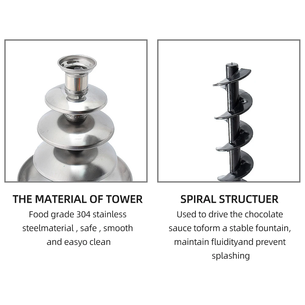 Chocolate Fountain- 4-Tier Electric Melting Machine for Chocolate Candy - Image 6