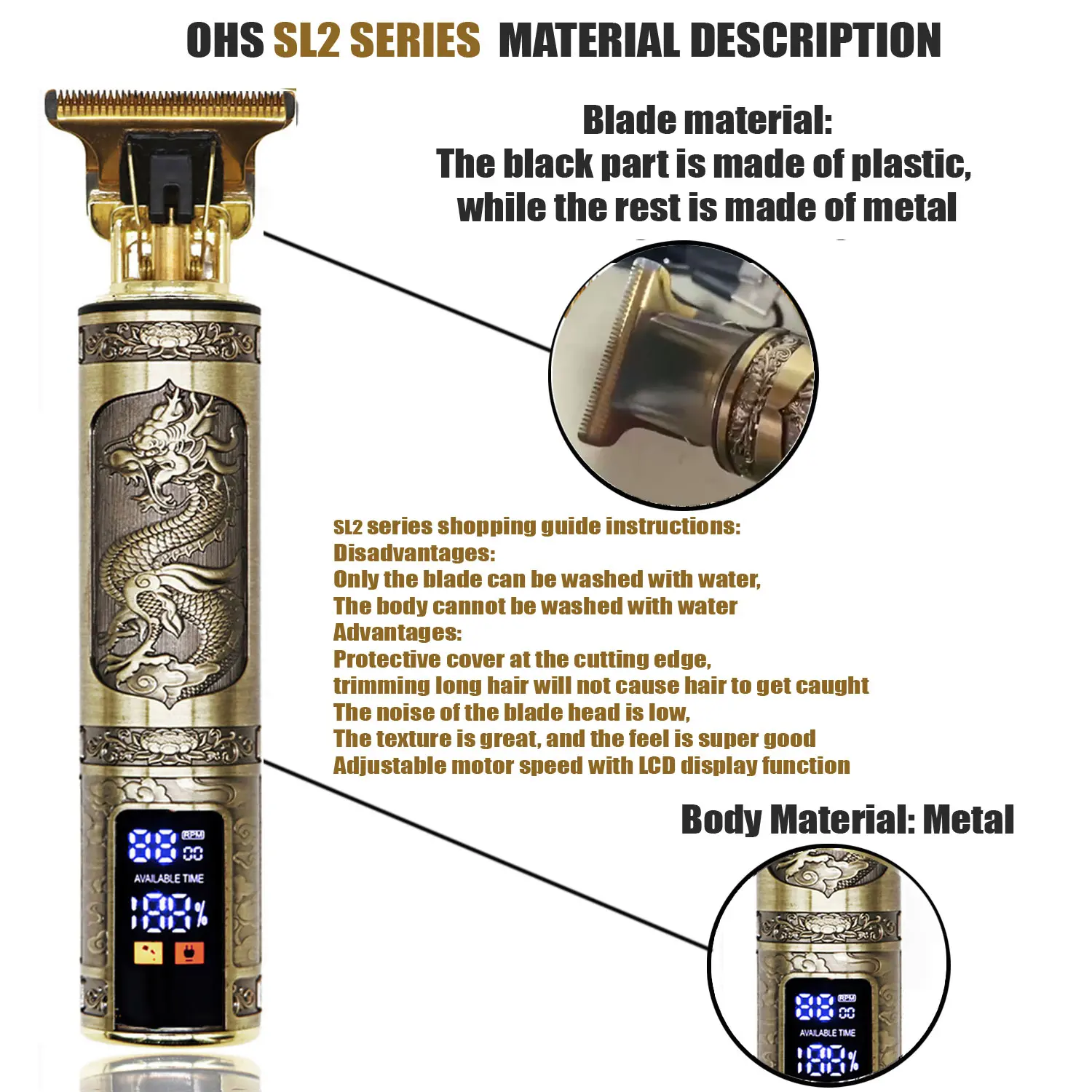 T9 Hair Clipper- Repair Beard- Shaving Body Hair- Electric Barber Machine - Image 5