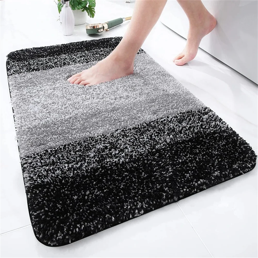 Luxury Bath Mat- U-Shaped Extra-Soft Bathroom Rug- Absorbent, Non-Slip- Contour Toilet Mat- Many Colors and Sizes - Image 11