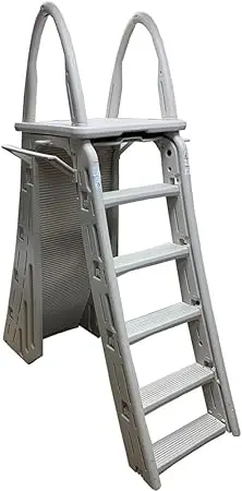 48" to 56" Adjustable A Frame Safety Ladder for Above-Ground Swimming Pools - Image 7