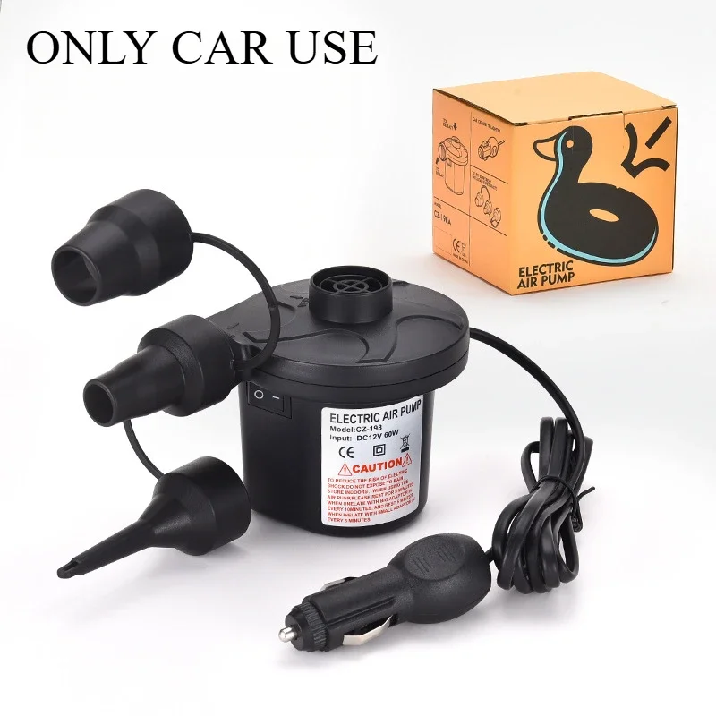 50W Electric Air Pump with 3 Nozzles -Quick 5000PA Air Pump Inflator/ Deflator- for Air Mattress Beds- Pool Toys- Raft - Image 10