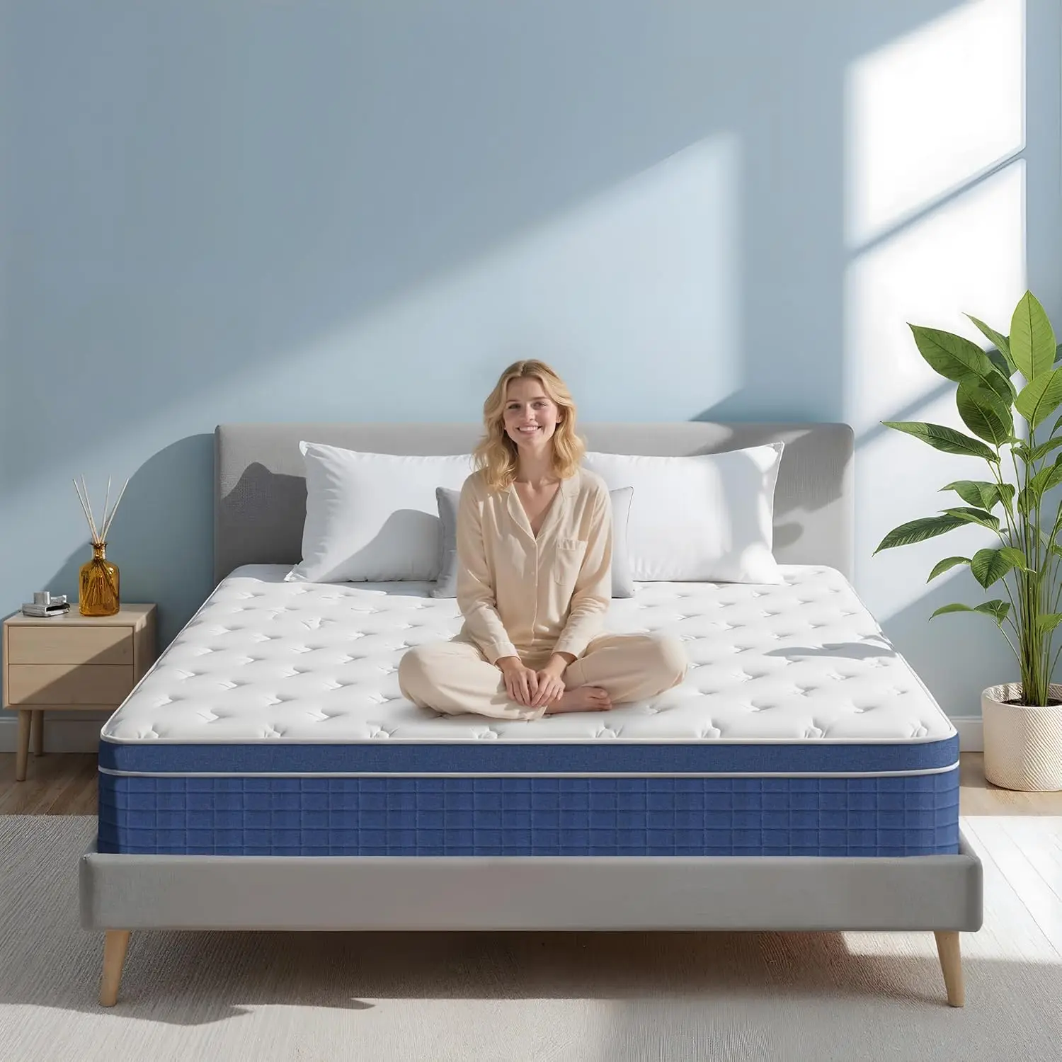 12-Inch Twin Size Mattress-in-a-Box- Hybrid Gel Memory Foam-Individual Pocket Springs - Image 8