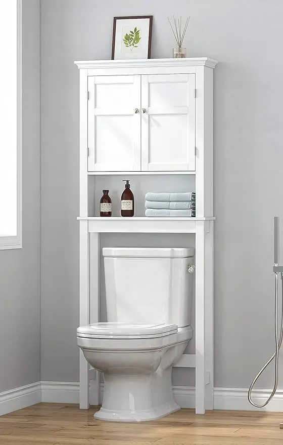 Over-The-Toilet Storage Cabinet- Organizer with Adjustable Shelves- Above Toilet Storage Cabinet Space - Image 7