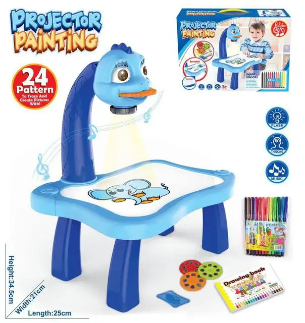 Kids Painting Board- LED Projector- Art Painting Table- Educational - Image 7
