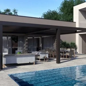 Louvered Pergola- Waterproof- Strong Wind Resistance- Automatic- Aluminum Heavy-Duty Pergola