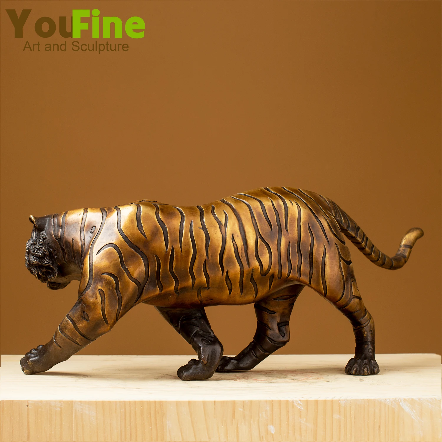 19“ Bronze Tiger Statue- Bronze Casting Tiger Sculpture- Home Decor Handcrafts - Image 5