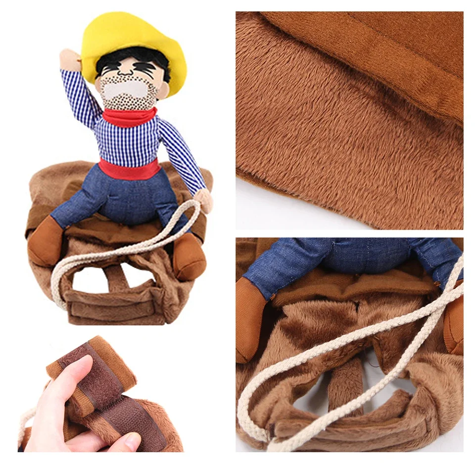 Party Dog Clothes- Funny Cowboy on Saddle- Small to Extra-large Sizes - Image 3