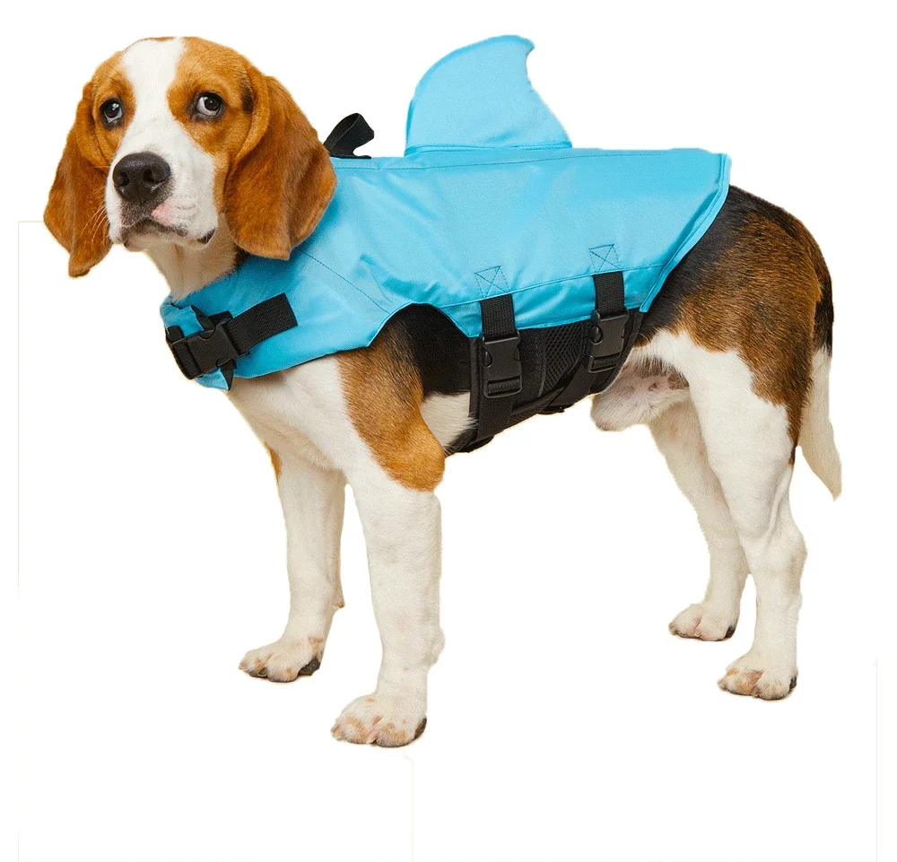 Shark Fin Dog Life Jacket- Enhanced Buoyancy- Sizes X SM to XXL- Safety Vest with Handle - Image 6