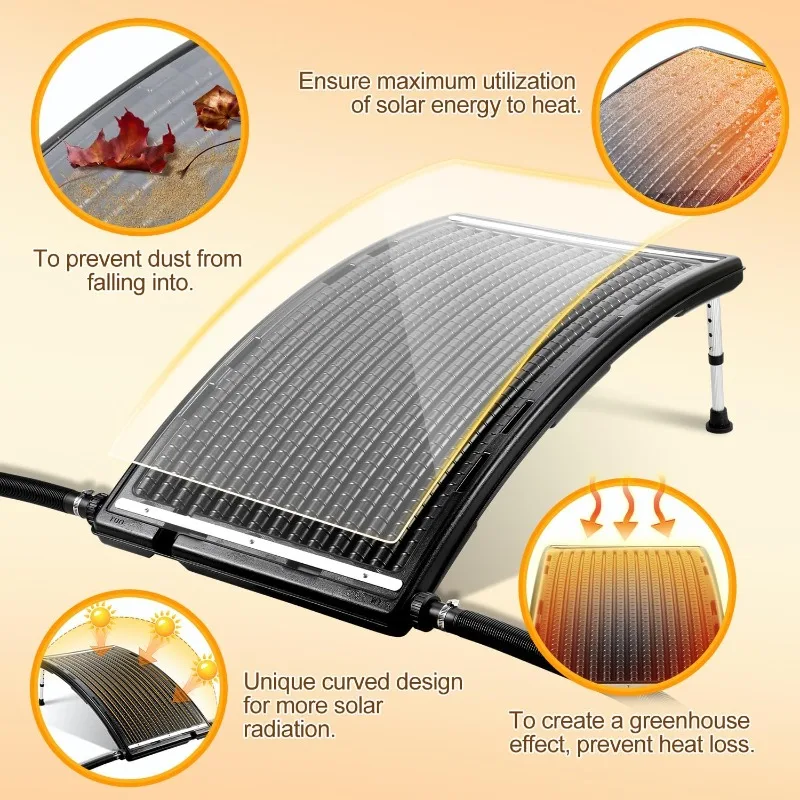 Upgraded Solar Pool Heater- Above-Ground Pool- Thickened Panel- 113x69 cm - Image 6
