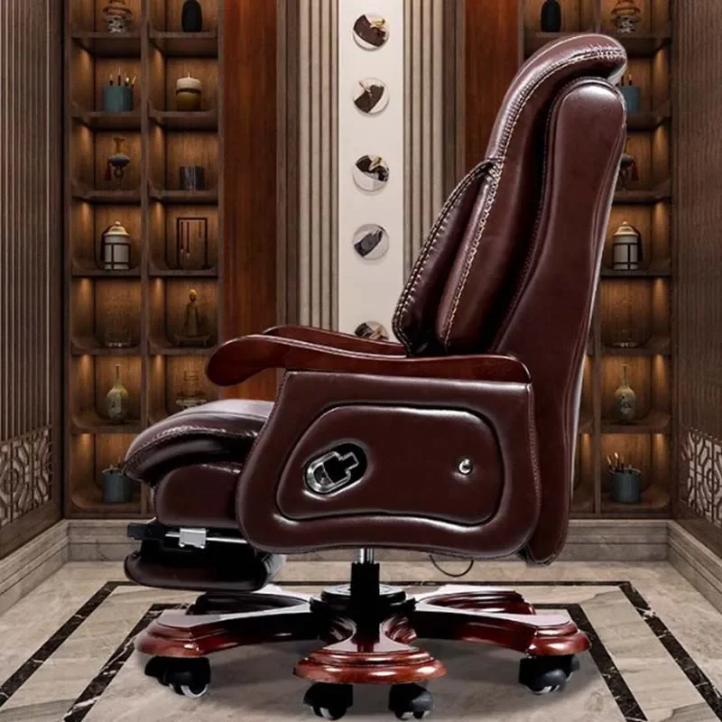 Luxury Leather Office Chair- Wheels- Massage Chair- 10 Styles- Foot Rest - Image 5