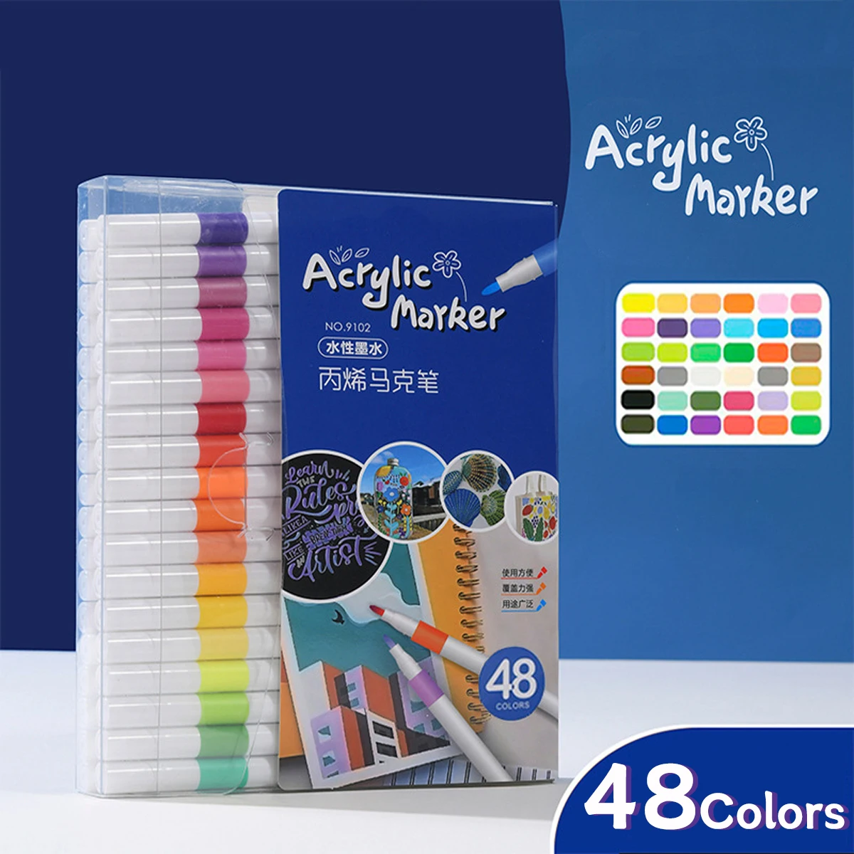 Acrylic Markers- 12-80 Colors Pen Set - Image 10