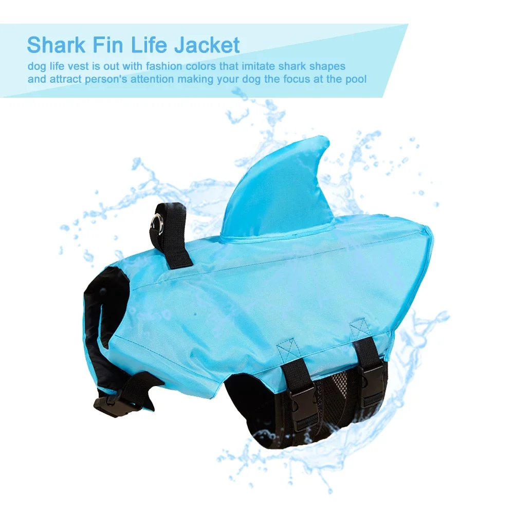 Shark Fin Dog Life Jacket- Enhanced Buoyancy- Sizes X SM to XXL- Safety Vest with Handle - Image 4