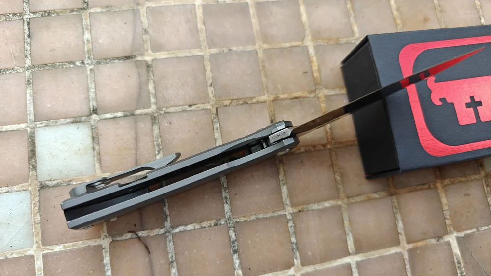 JUFULE Tanto Chaves Kickstop Redencion- 229 Ceramic Bearings- Titanium Mark M390 Survival EDC Tool- Camping- Hunting- Outdoor Folding Knife - Image 6