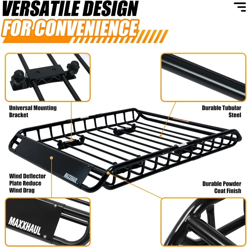 46" x 36" x 4-1/2" Roof Rack- Rooftop Cargo Carrier- Luggage Holder for SUV and Truck - Image 4