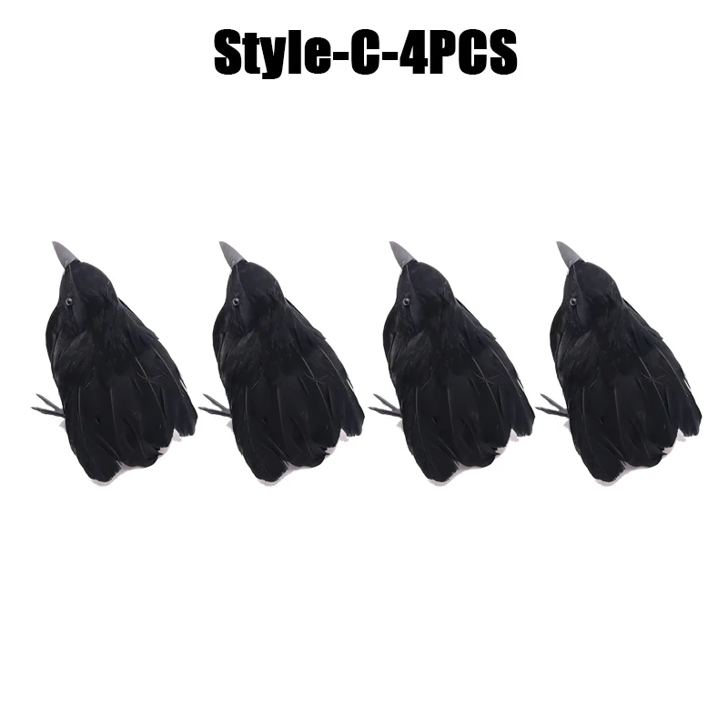Simulation Black Crow- Halloween Black Crow Props- Halloween Decoration - Image 24