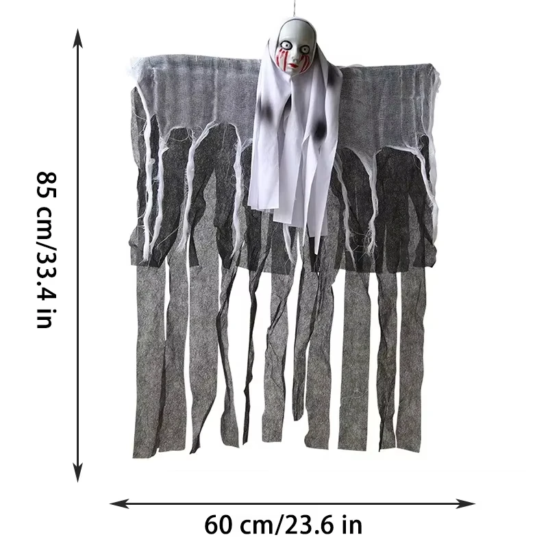 Halloween Decorations- Horror! Hanging Ghost Skull- Skeleton Prop - Image 8