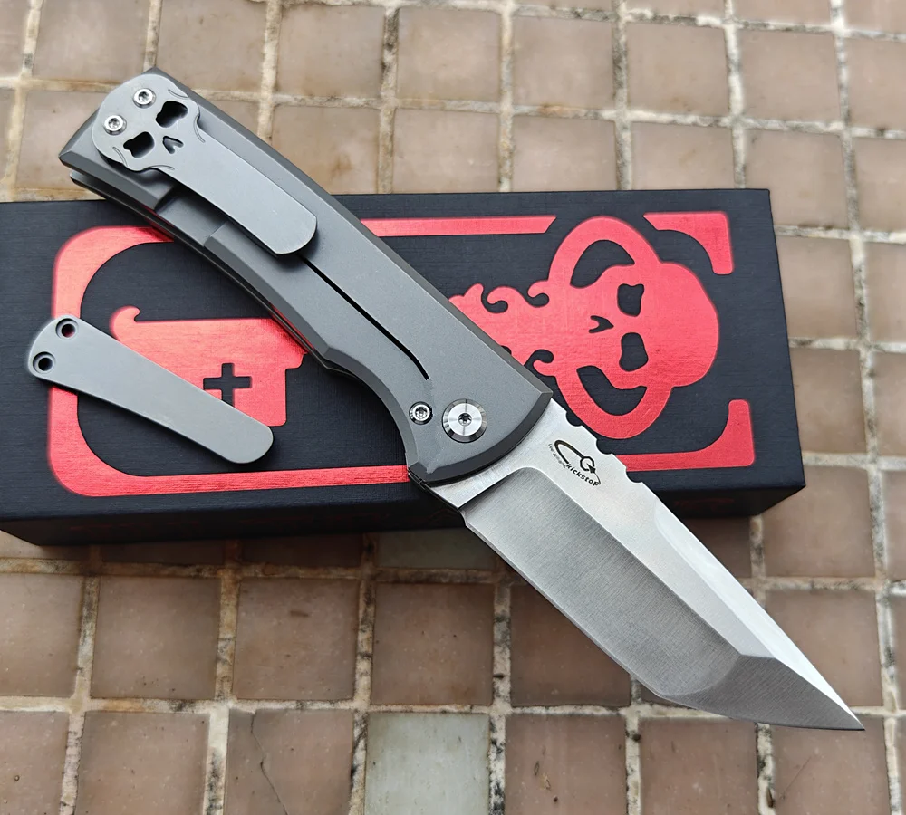 JUFULE Tanto Chaves Kickstop Redencion- 229 Ceramic Bearings- Titanium Mark M390 Survival EDC Tool- Camping- Hunting- Outdoor Folding Knife - Image 4