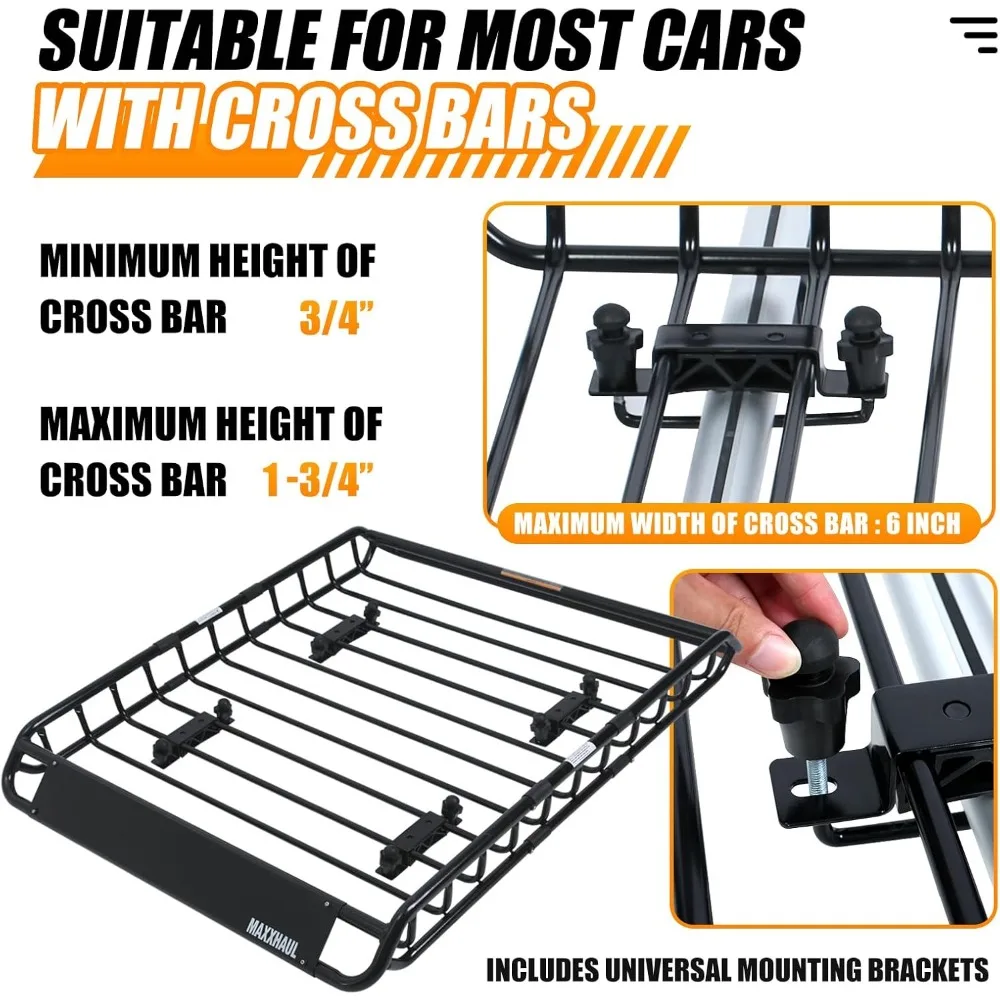 46" x 36" x 4-1/2" Roof Rack- Rooftop Cargo Carrier- Luggage Holder for SUV and Truck - Image 6