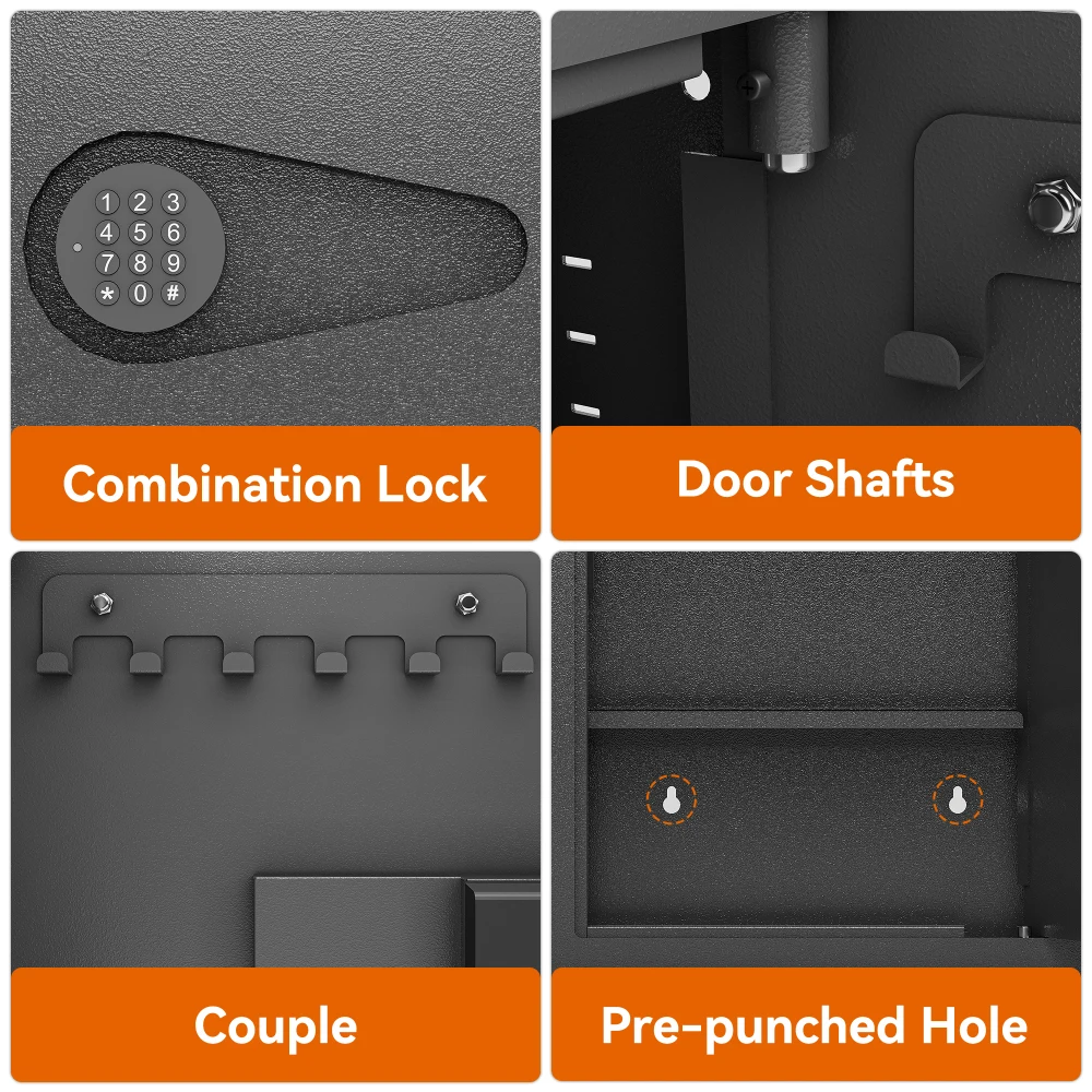 Between-the-Studs Wall Safe- Hidden Safe with Digital Keypad, Removable Shelves- In-Wall Safe for Firearms, Gun, Valuables - Image 4