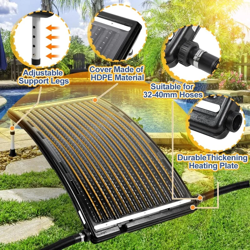Upgraded Solar Pool Heater- Above-Ground Pool- Thickened Panel- 113x69 cm - Image 5