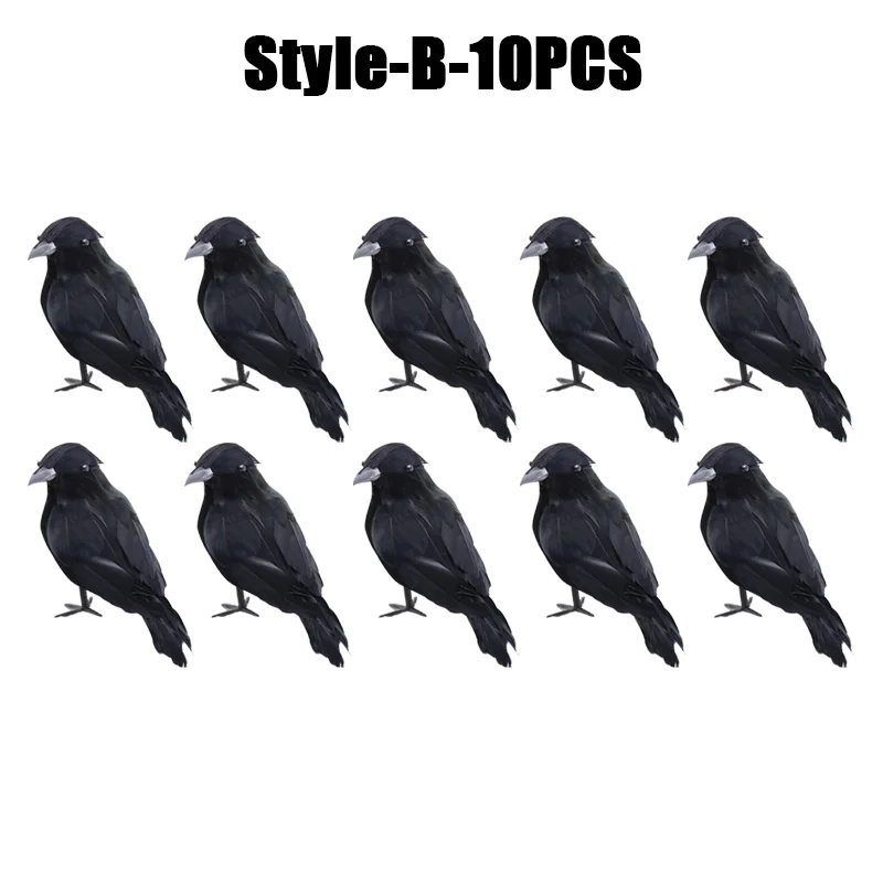 Simulation Black Crow- Halloween Black Crow Props- Halloween Decoration - Image 20