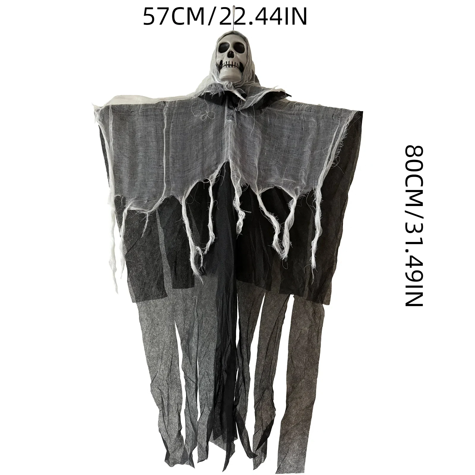 1PCS Halloween Skeleton Ghost Decoration- Ghost with LED String Lights for Outdoor Use in Gardens - Image 7