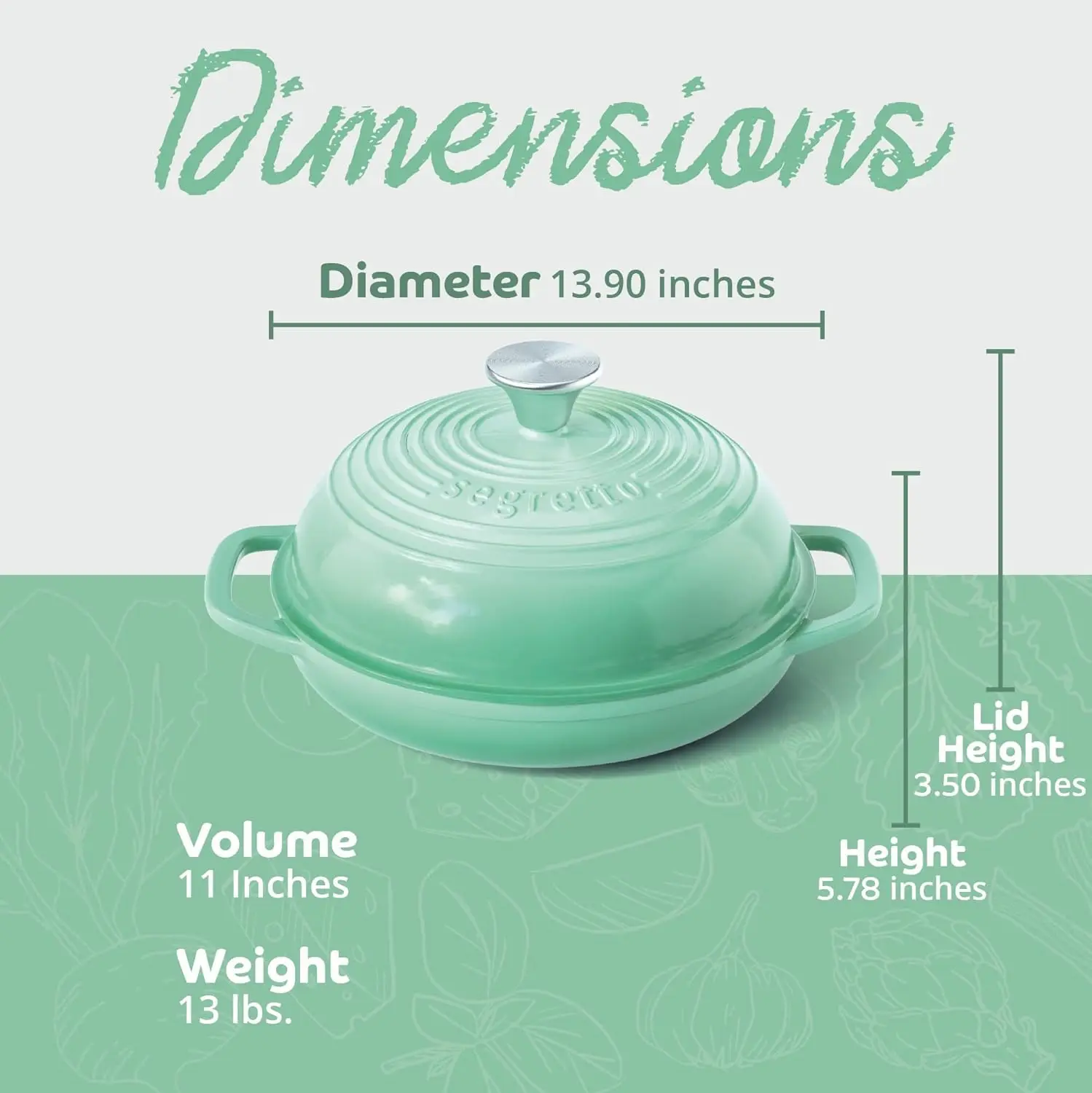 Enameled Cast Iron Bread Pan with Lid- 11" Bread Oven- Sourdough Baking Pan- 5 Colors - Image 3