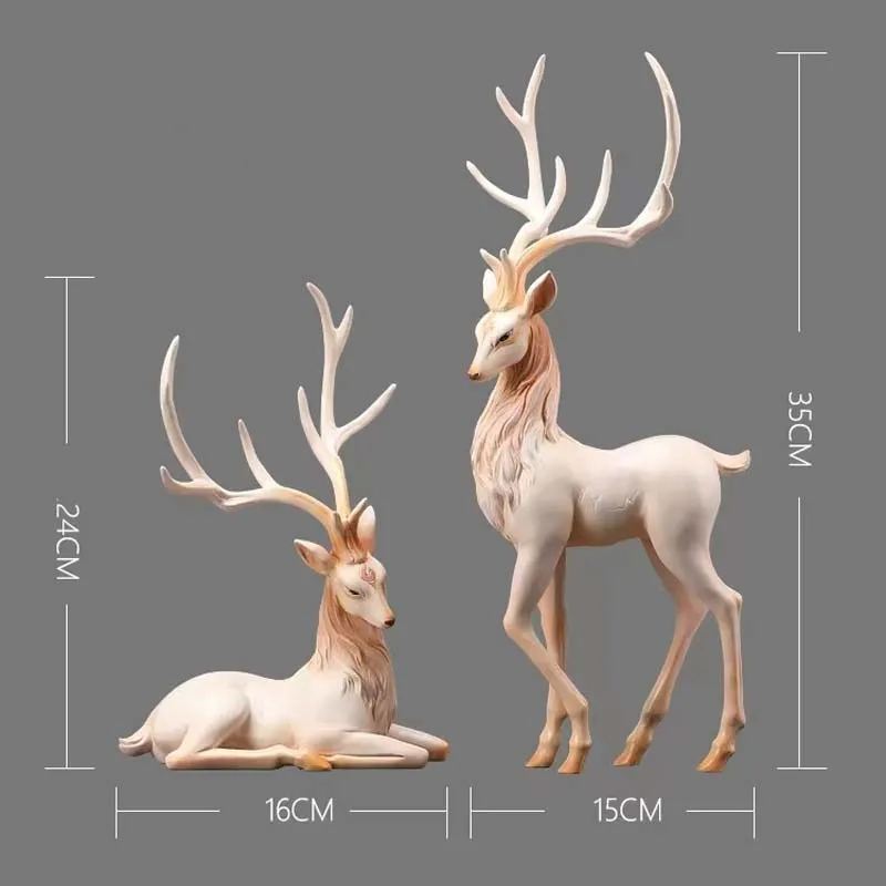 High-End Deer Statue- Elk Sculpture- Luxury Home Decor - Image 2