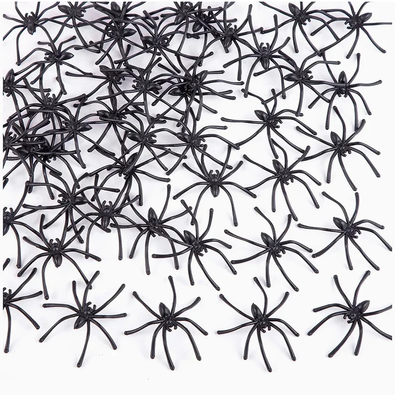50/100 Pcs Party Decoration- Halloween- Luminous Fake Spiders