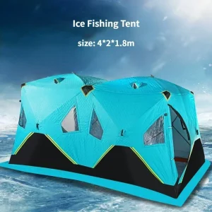 Warm Winter Ice Fishing Tent- Large, Spacious Triple-Thick Cotton- Windproof- Waterproof- Snow Family Fishing Tent