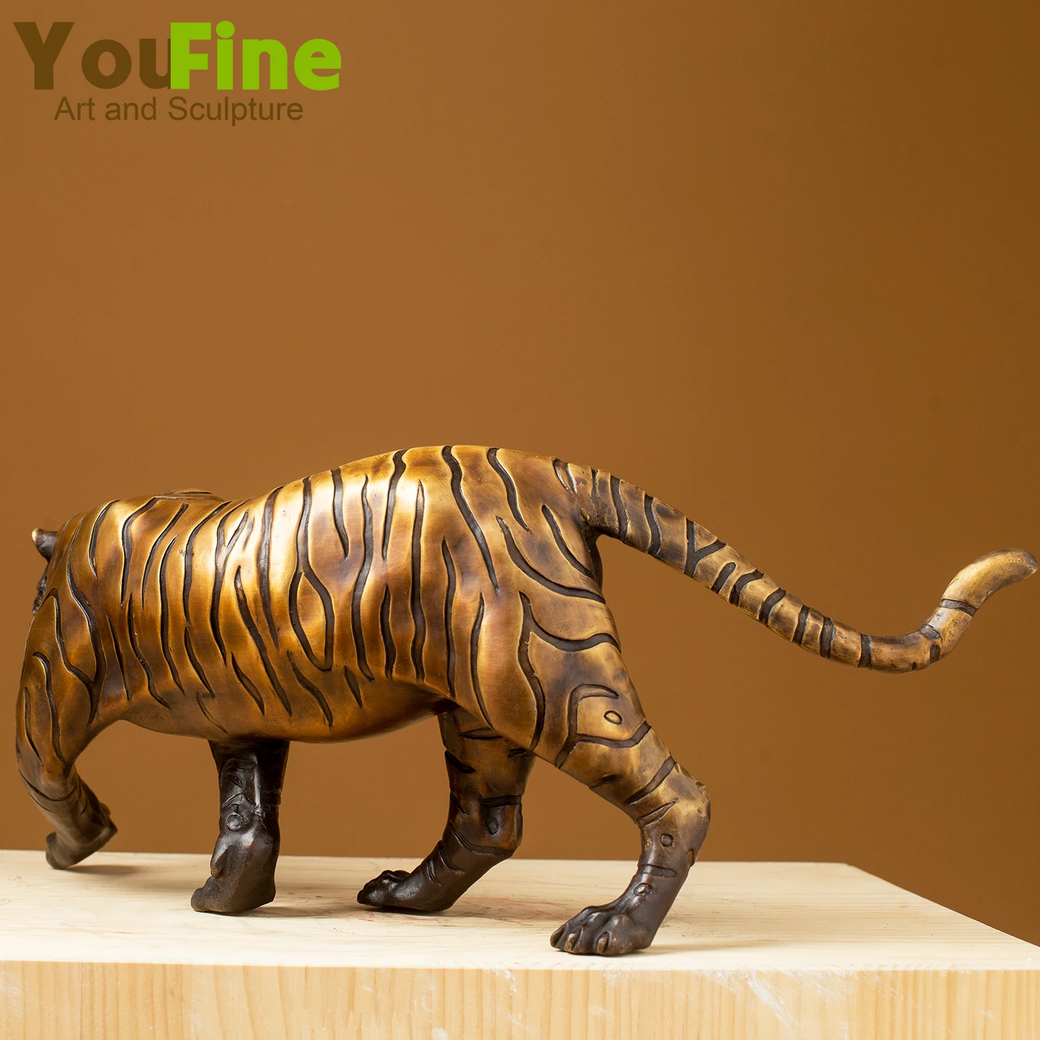 19“ Bronze Tiger Statue- Bronze Casting Tiger Sculpture- Home Decor Handcrafts - Image 6