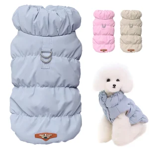 Soft Warm Dog Clothes- Winter Padded Puppy/ Cat Coat- Jacket For Small, Medium, and, Large Dogs