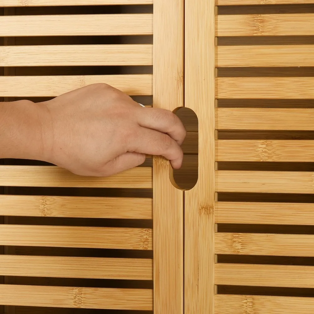 Over-The-Toilet Bathroom Cabinet- Bamboo- Space Saver Storage Rack- 4-Tier Shelves - Image 4