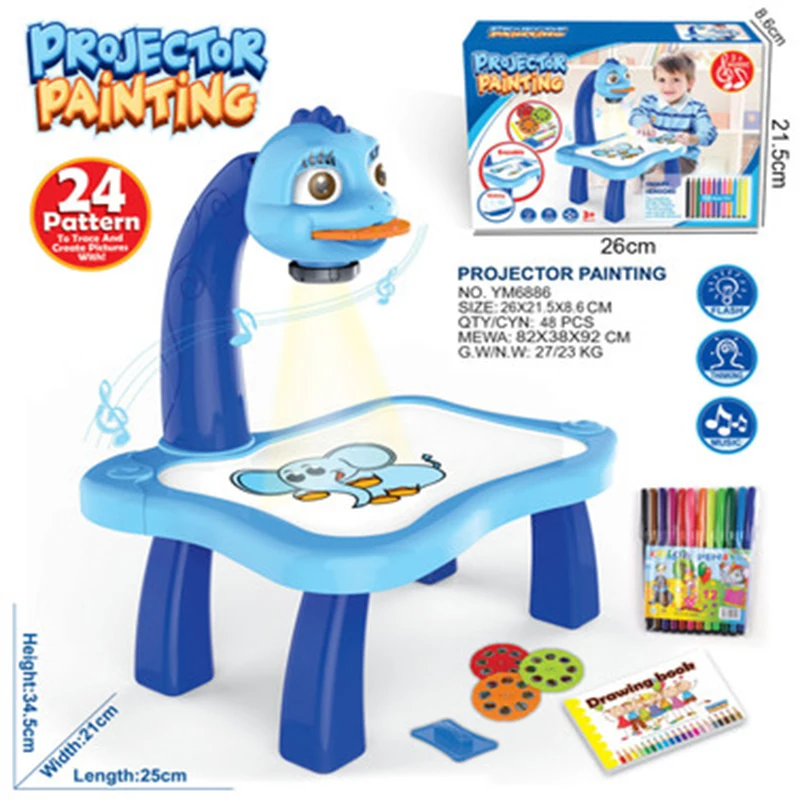 Kids Painting Board- LED Projector- Art Painting Table- Educational - Image 2