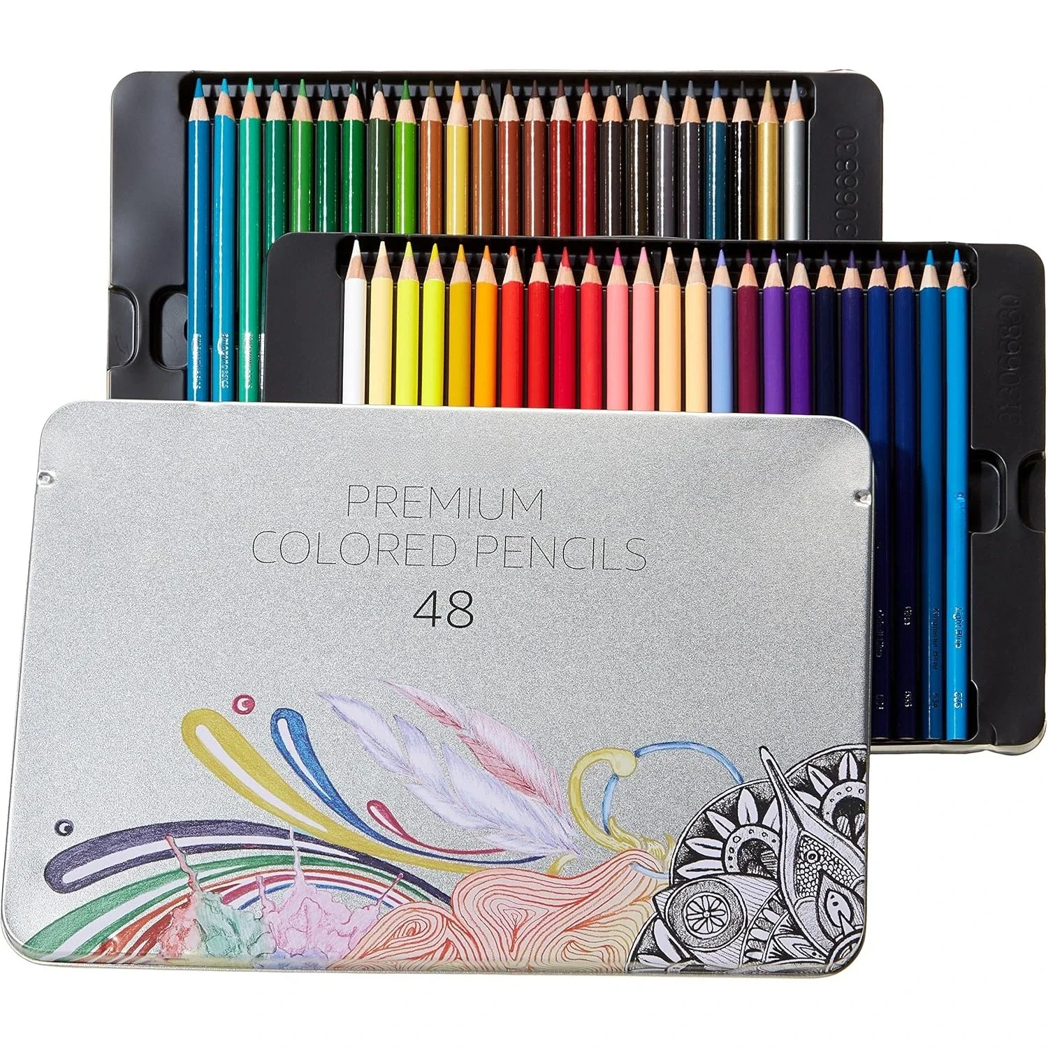 Premium Colored Pencils- 24, 48, 72, Count Soft-Core, Multicolor- Set of 1 - Image 7