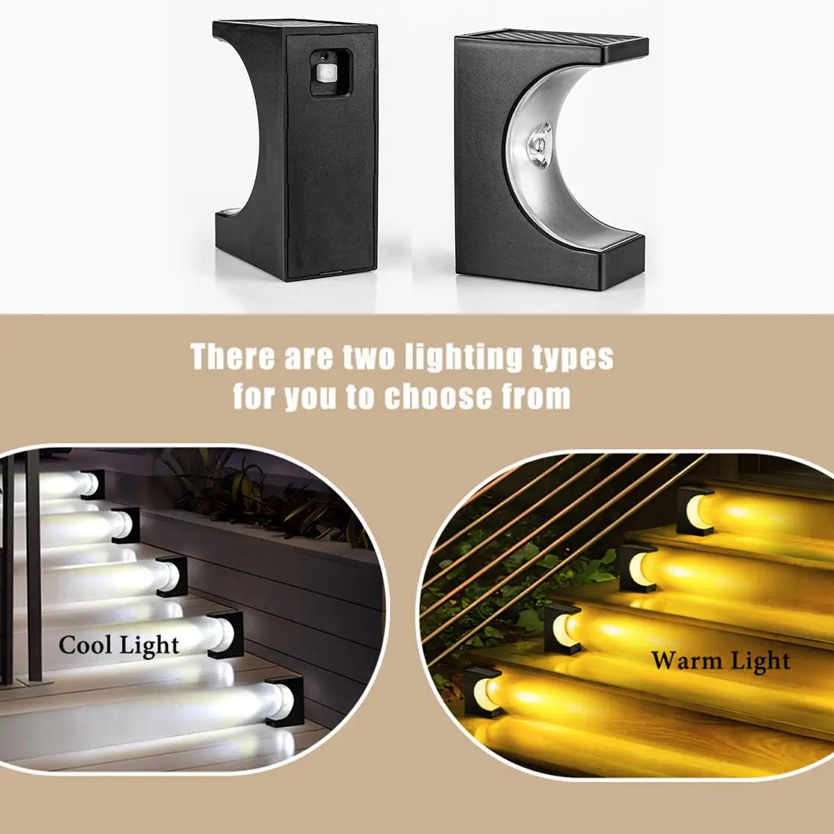 Solar LED Stair Lights- Decorative- Weather-Resistant- Warm White or Cool White - Image 3