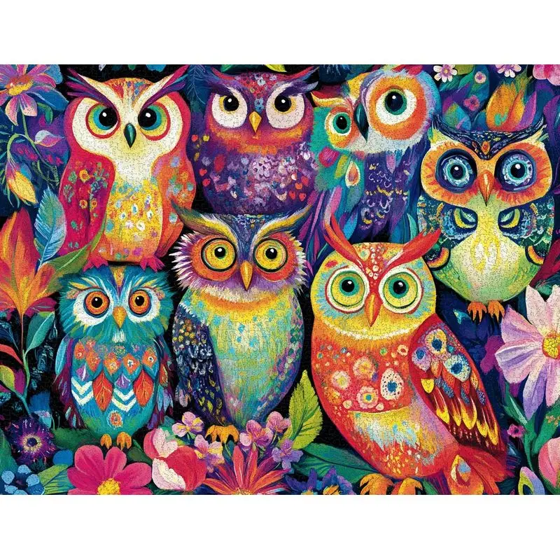 Diamond Mosaic Owls- 5D DIY Full-Square/Round Diamond Painting