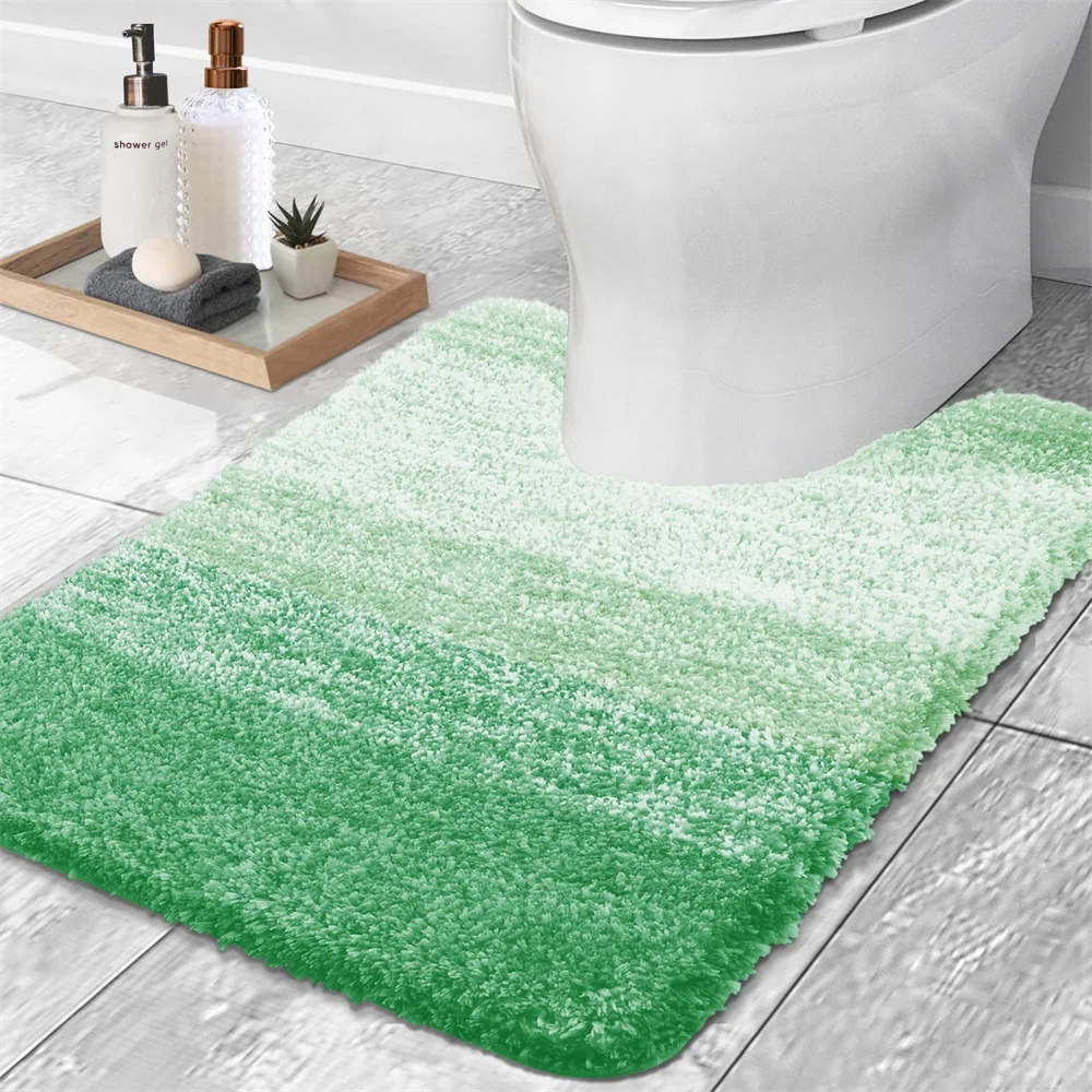 Luxury Bath Mat- U-Shaped Extra-Soft Bathroom Rug- Absorbent, Non-Slip- Contour Toilet Mat- Many Colors and Sizes - Image 10