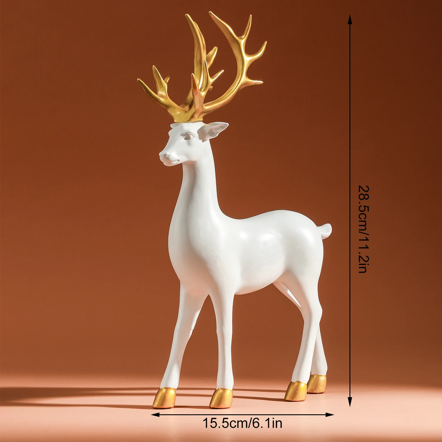 White Deer Figurines- Solid Synthetic Resin- Tabletop Ornament- Christmas Decoration - Image 8