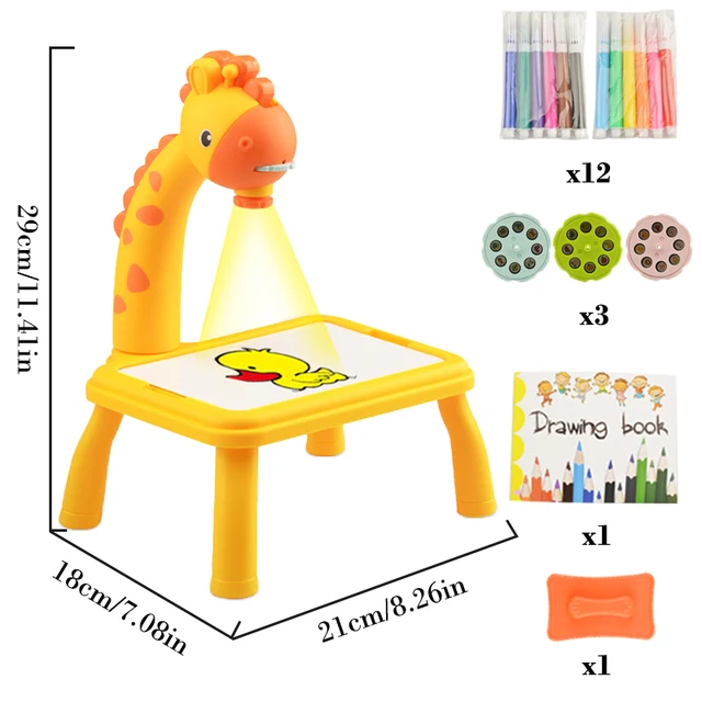Kids Painting Board- LED Projector- Art Painting Table- Educational - Image 9