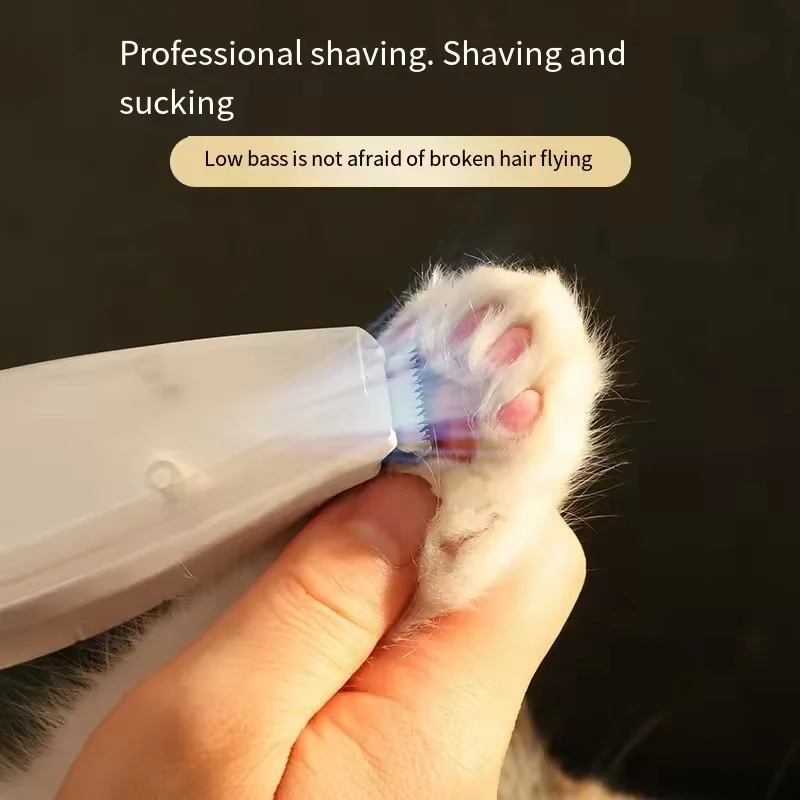 2-in-1 Professional Hair Clipper- Dogs/Cats- Vacuum Cleaner- Cat/Dog Electric Foot Shaver - Image 2