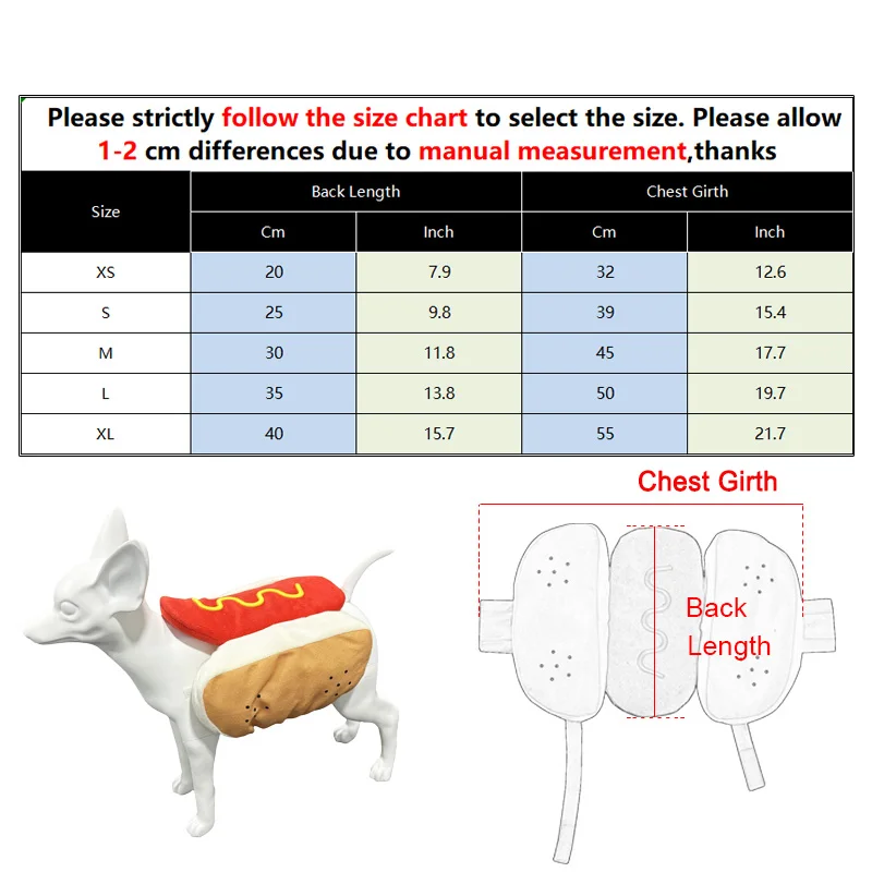 Hot Dog-Shaped Adjustable Pet Clothes - Image 6