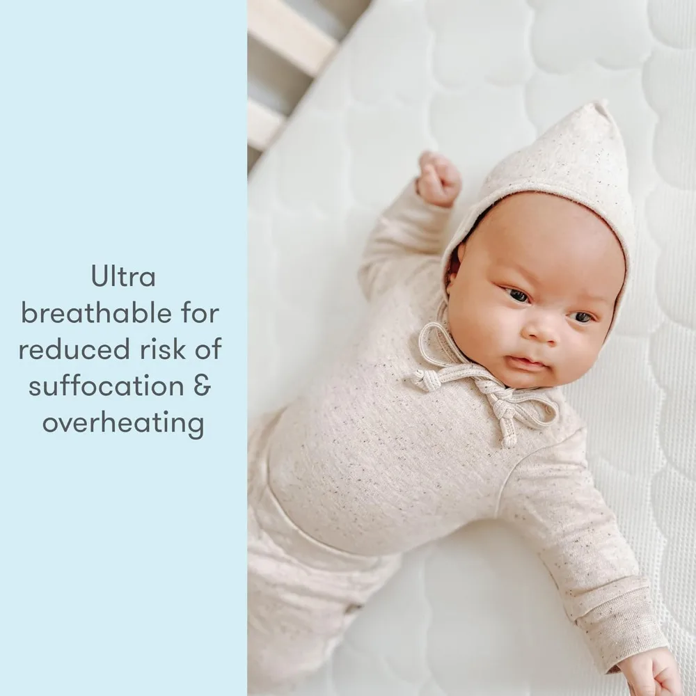 Crib and Toddler Bed Mattress- Ultra-Breathable- Proven to Reduce Suffocation Risk- 100% Washable - Image 2