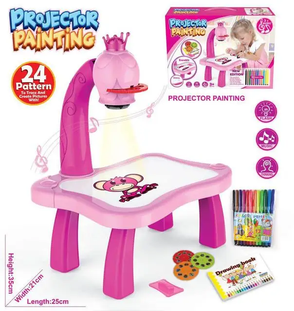 Kids Painting Board- LED Projector- Art Painting Table- Educational - Image 11