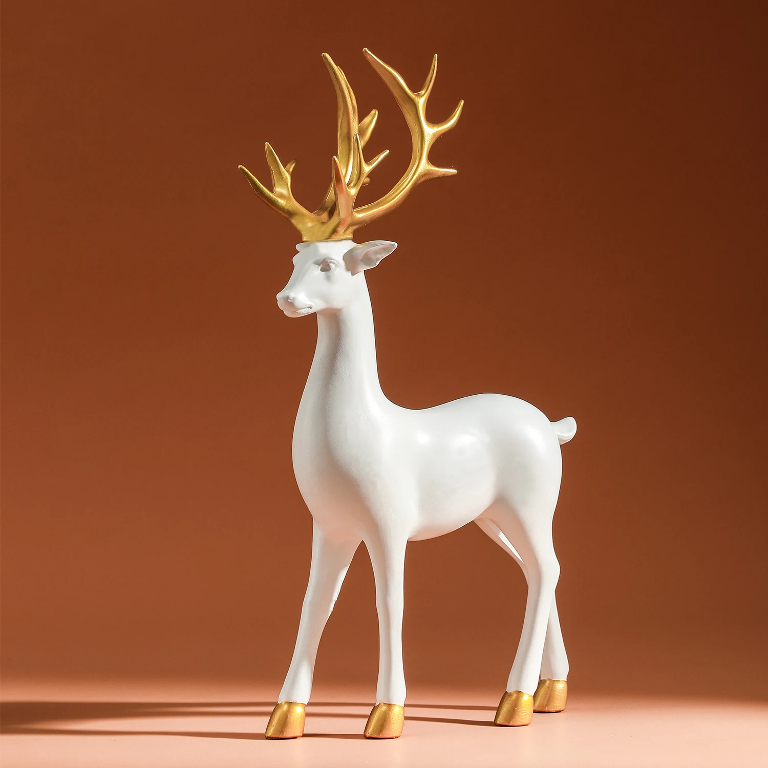 White Deer Figurines- Solid Synthetic Resin- Tabletop Ornament- Christmas Decoration - Image 5