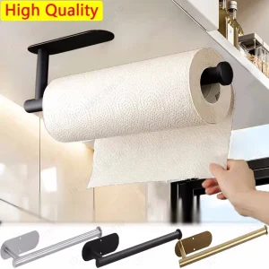 Paper Towel Holder- Towel Holder- Silver, Gold, or Black