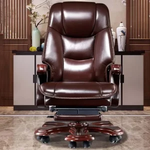Luxury Leather Office Chair- Wheels- Massage Chair- 10 Styles- Foot Rest