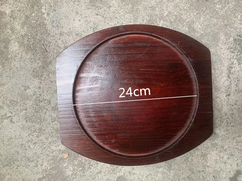 Cast Iron Roasting Steak Pan- Non Stick- Frying Pan With Wooden Holder - Image 12