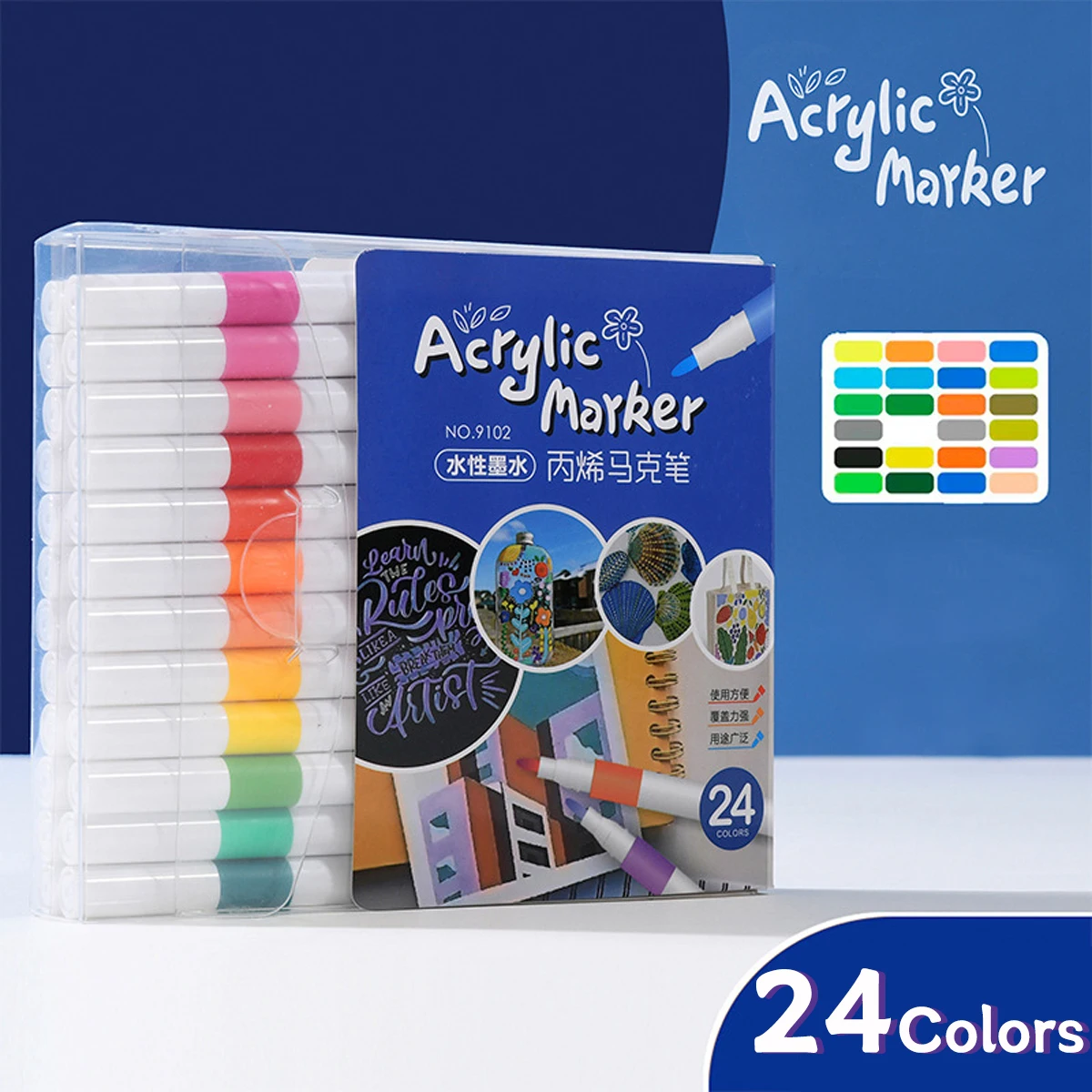 Acrylic Markers- 12-80 Colors Pen Set - Image 8